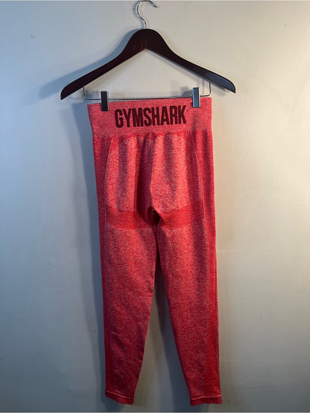 Gymshark Women’s Leggings Seamless Pull-On Red Size L Athletic Compression - Picture 3 of 6